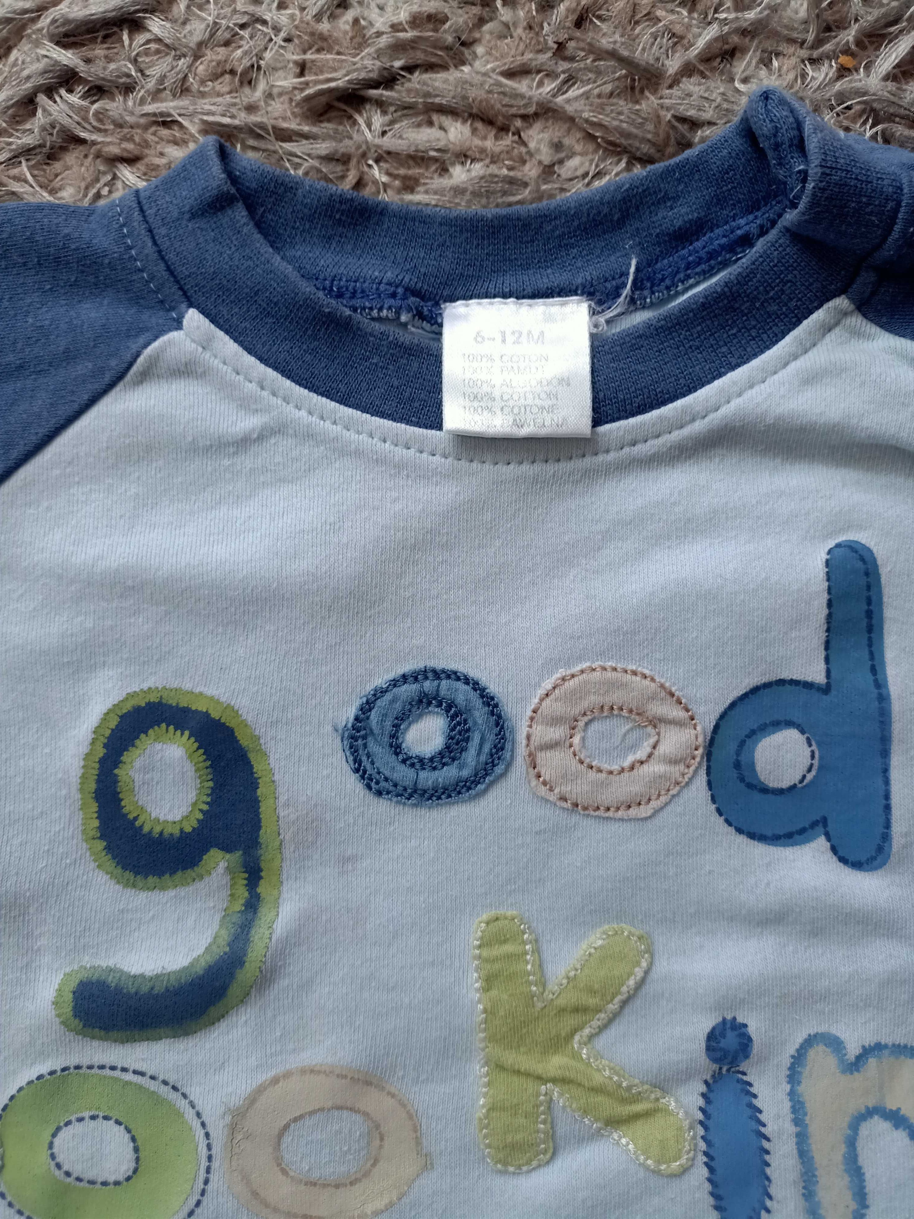Bluzka t-shirt dziecięca 6 12 miesięcy bawełna