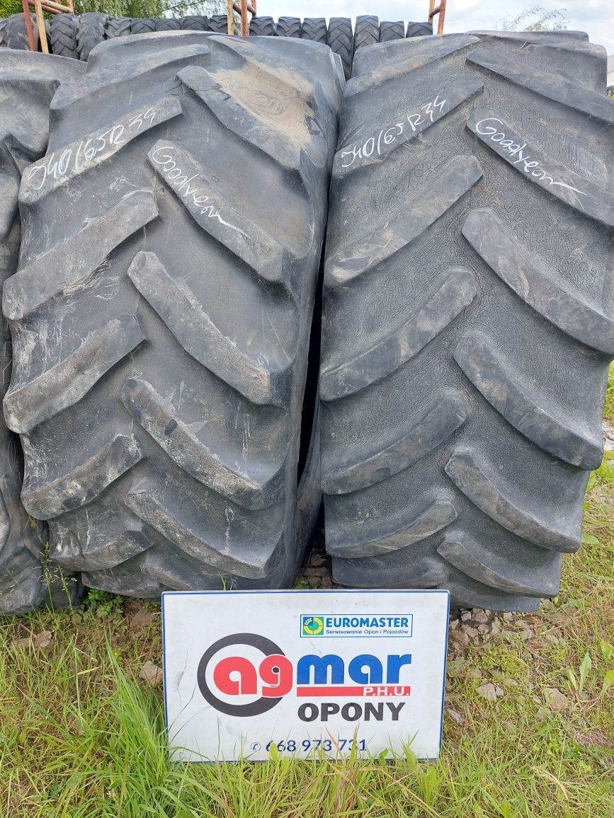 540/65R34 Goodyear opony używane rolnicza para