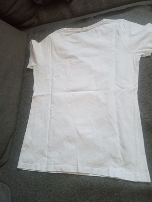 Biały t-shirt z nadrukiem S