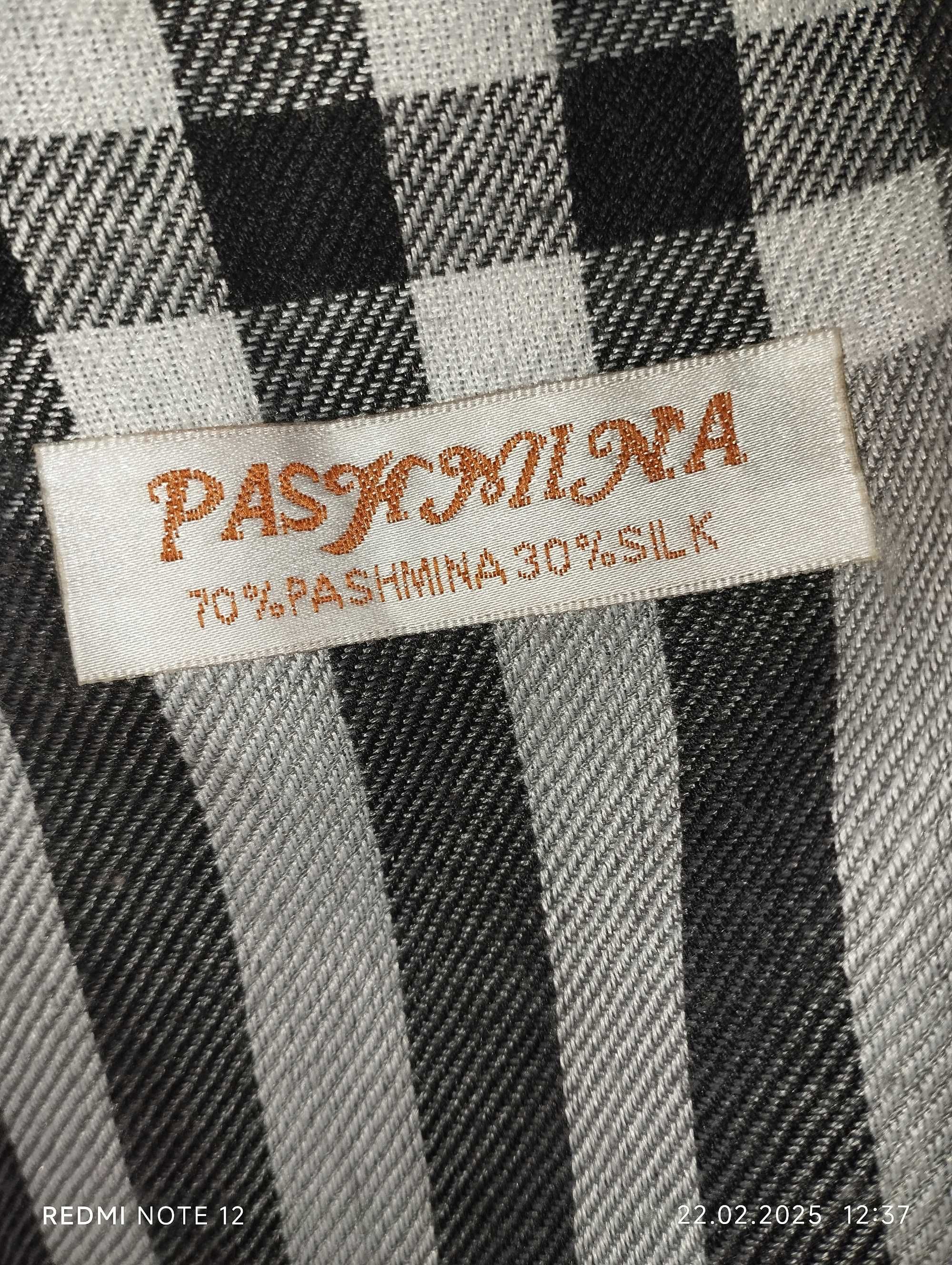 Шарф у клітинку Pashmina в стилі Burberry 68х180см