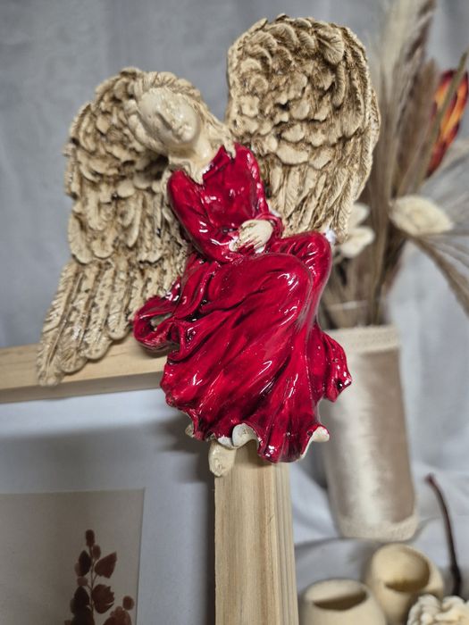 Anioły na ramkę, ramka na zdjecia, prezent, Rękodzieło