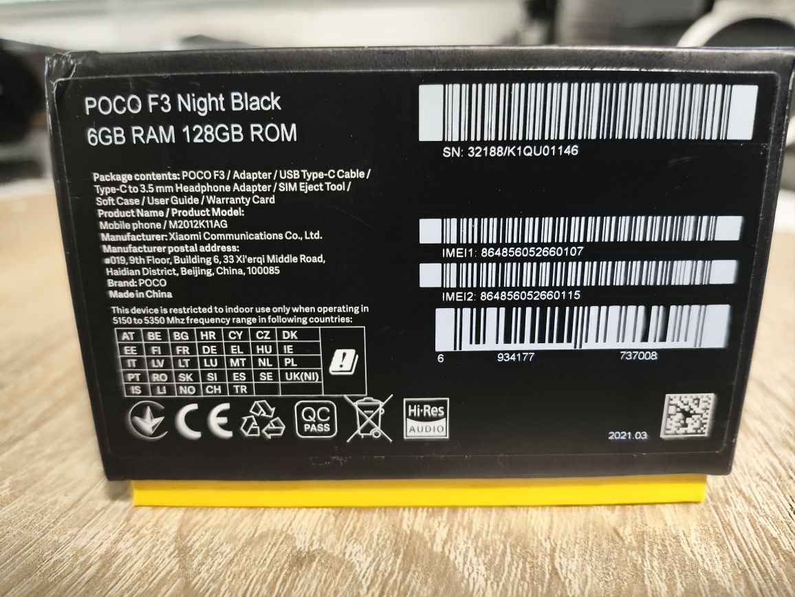 Xiaomi POCO F3 6/128GB Night Black + dodatki