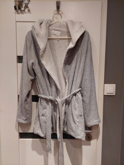 Etam Homewear szlafrok z kapturem krótki