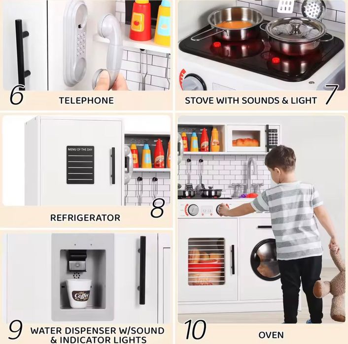 Деревʼяна кухня. Дитячий удаваний кухонний набір