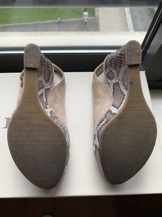 Sandálias Dune , salto alto em beige