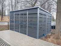 Wiata śmietnikowa 4,5x3,5m blacha perforowana POL-BRAM.PL