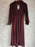 Sukienka Zara bordowa XS s MIDI elegancka