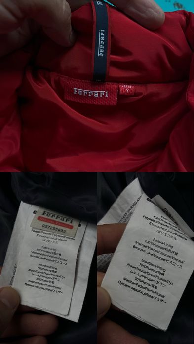 Пуховая куртка Ferrari Red, размер XS, пуховик, зимняя куртка
