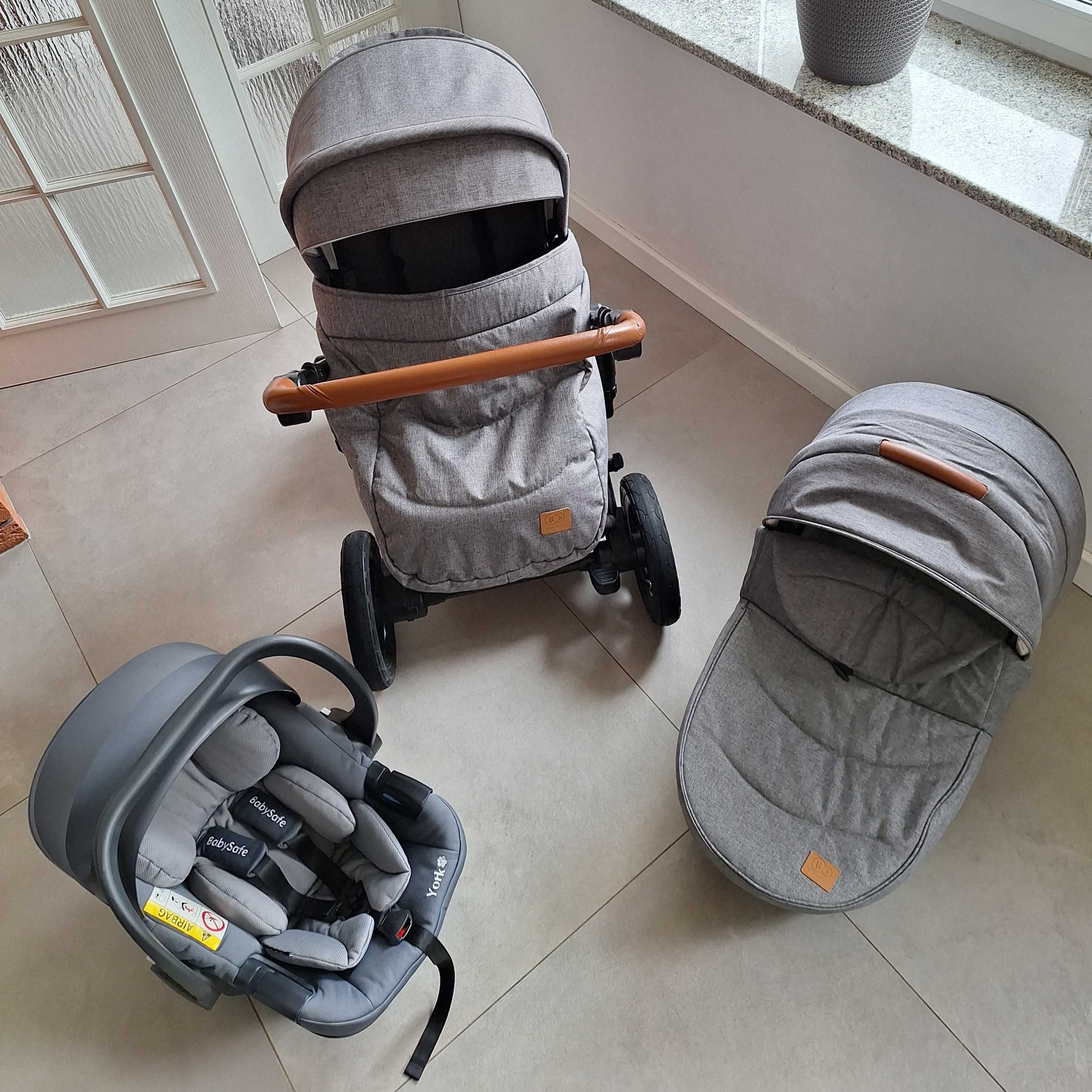 Wózek Kinderkraft Prime 2 w 1 + fotelik BabySafe York