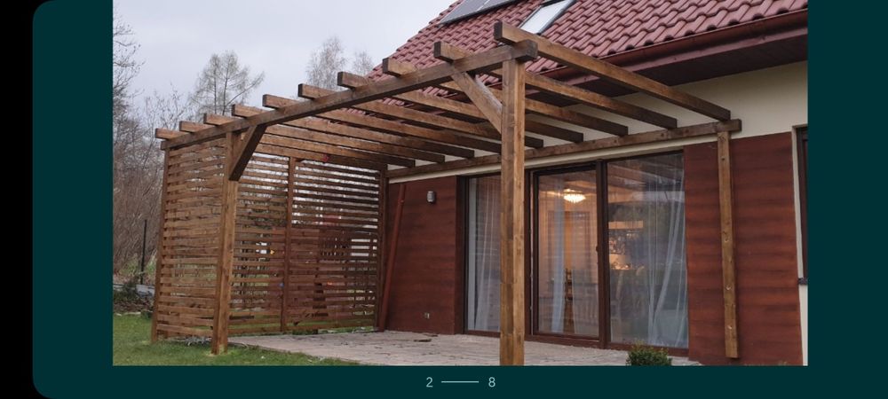 Zadaszenie tarasu pergola wiata