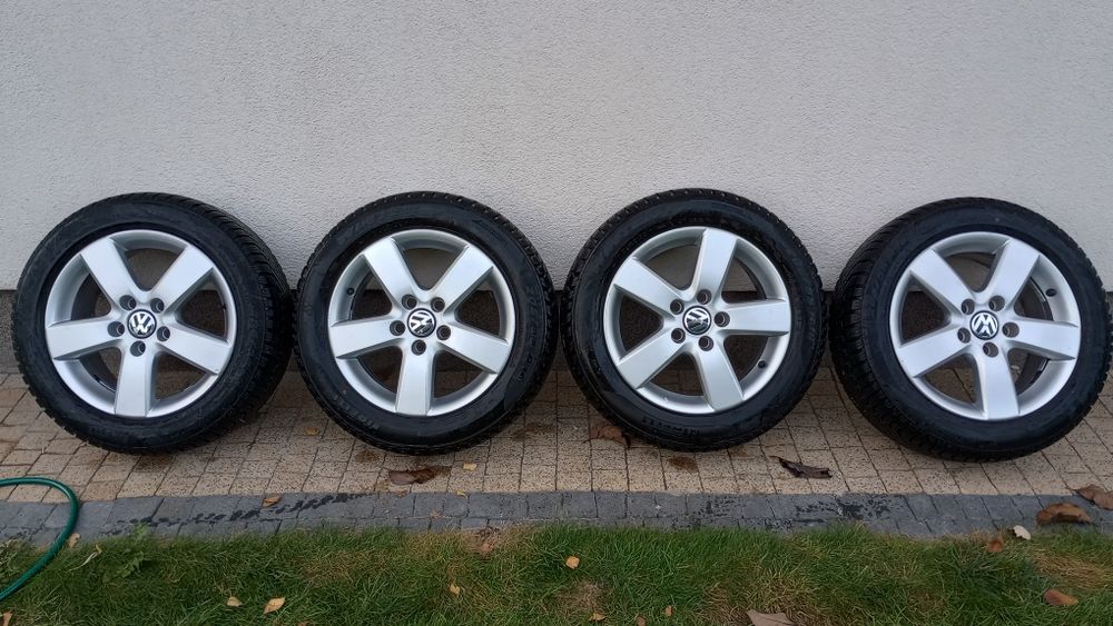 Alufelgi VW 16x6.5, 5x112  + Opony Pirelli 205/55R16 2022r 8.5mm