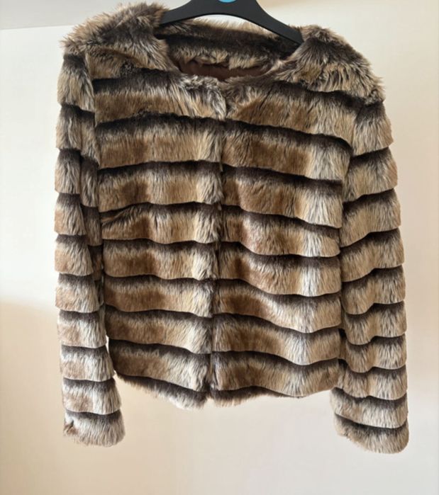 Casaco castanho de pelo