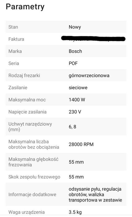 Frezarka BOSCH POF 1400 ACE electronic
