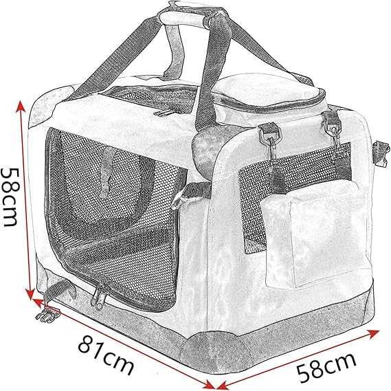 Składana klatka, kojec dla psa 81 x 58 x 58 cm (XL)