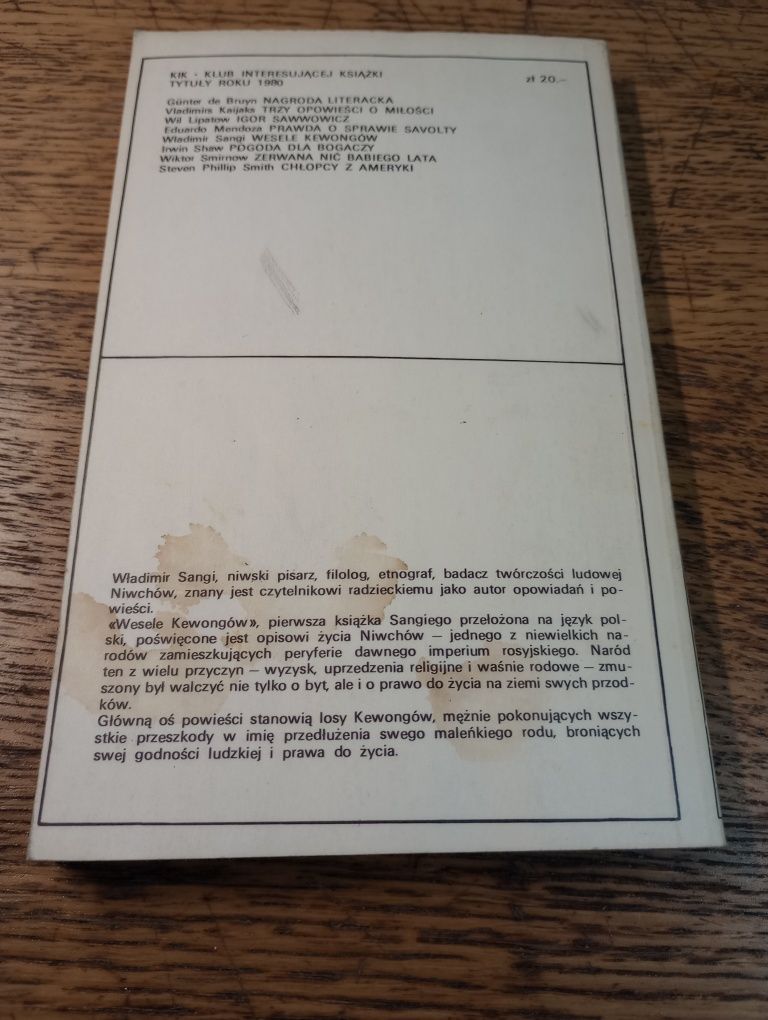 Wesele Kewongów. Władimir Sangi. KIK