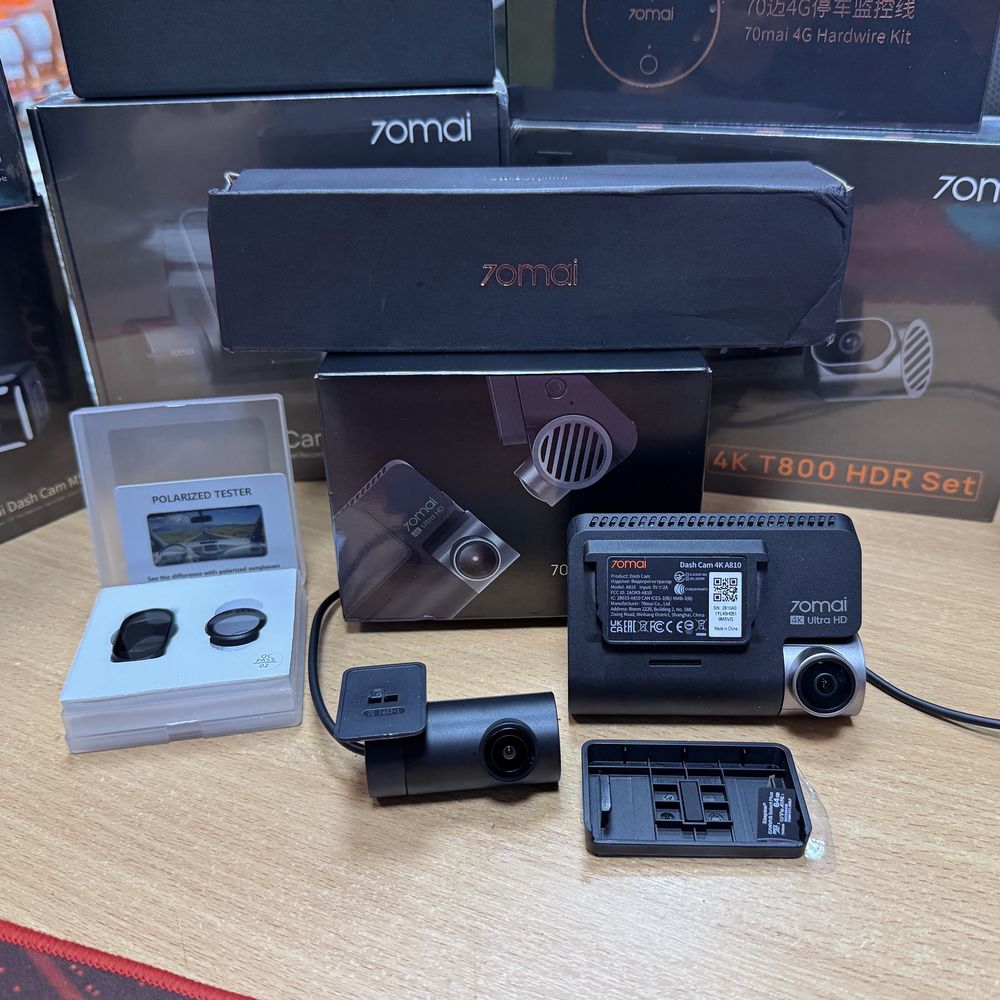 Відеореєстратор 70mai Dash Cam A810 + камера RC12+CPL фільтри+64Гбт