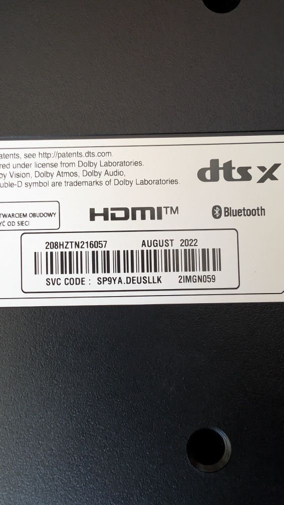 Barra de som LG SP9YA, 520W + Caixas Traseiras LG SPK8-S, 140W