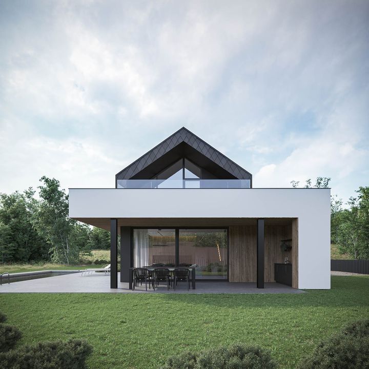 Projekt domu homekoncept 91 hk91 dom nowoczesny, nowoczesna stodoła