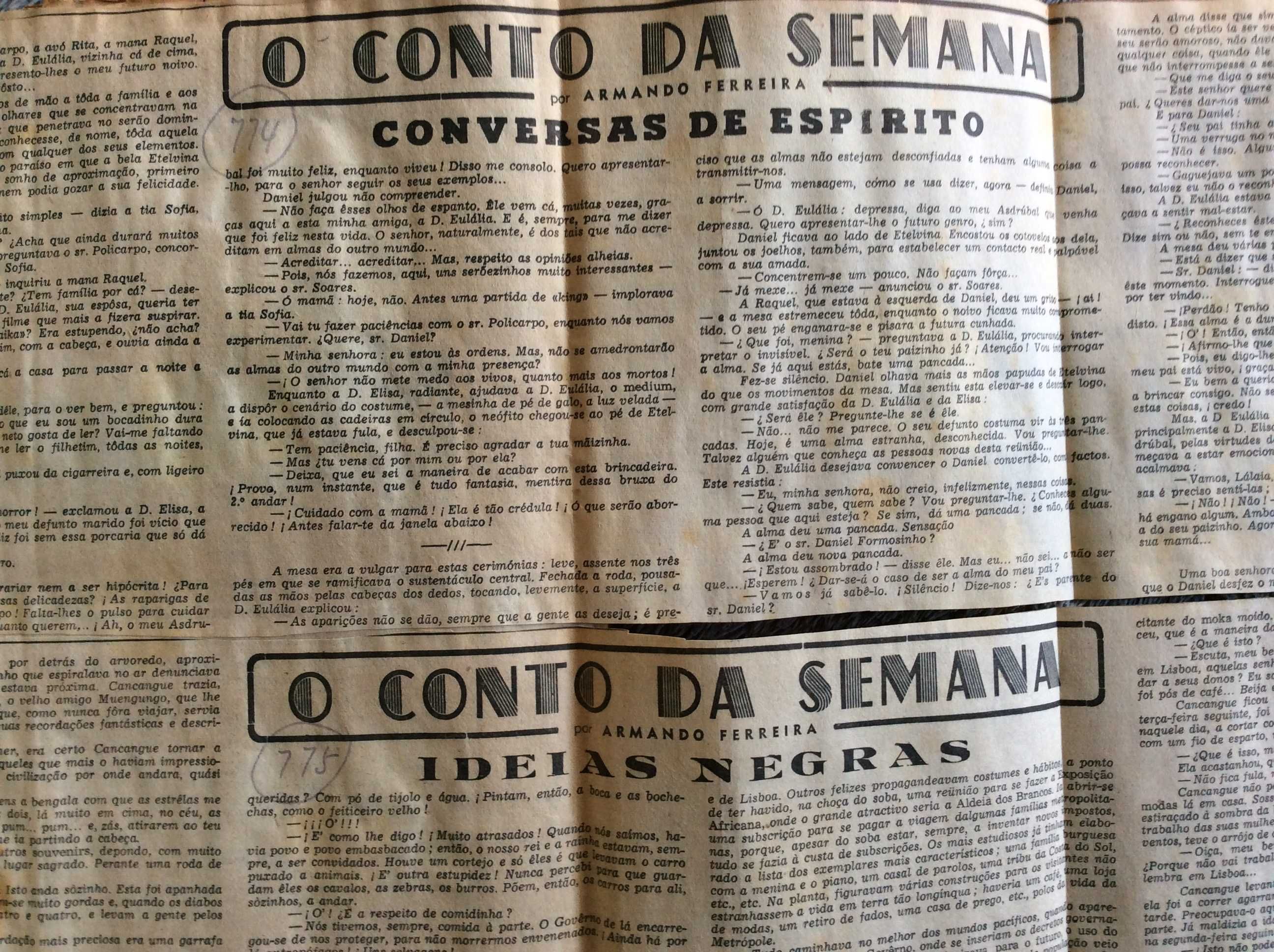 O conto da semana por Armando Ferreira. Dossier com dezenas de contos