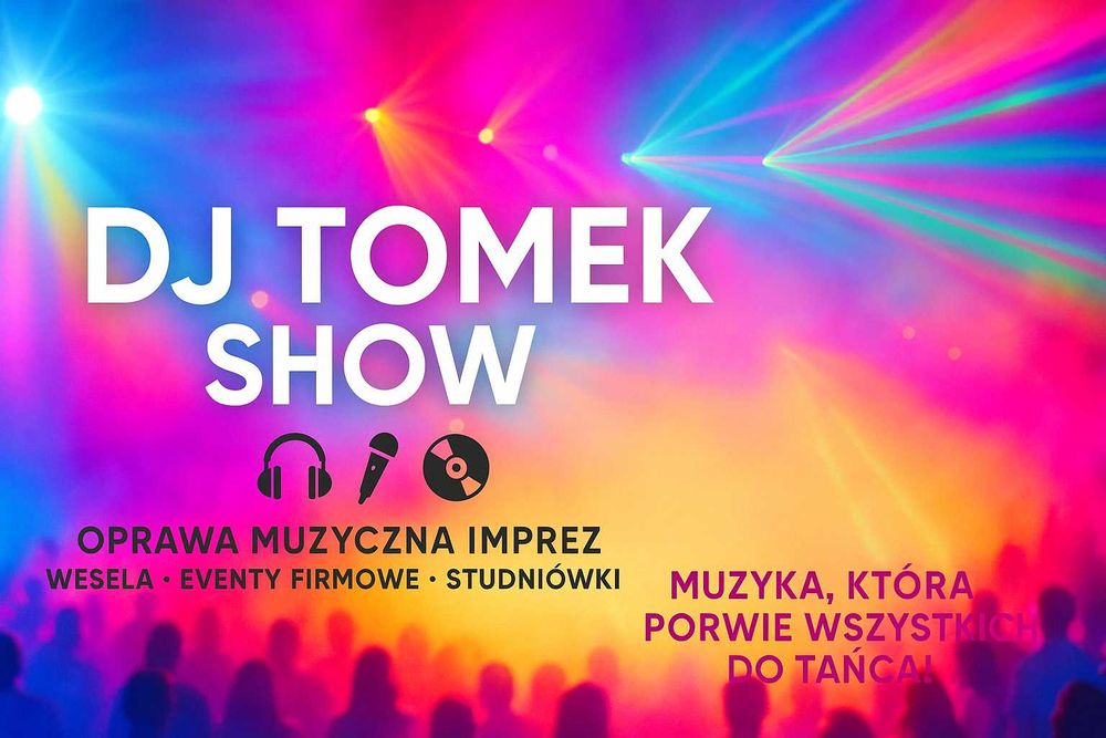 Dj, wodzirej,  profesjonalna obsługa wesel, urodzin i innych imprez.