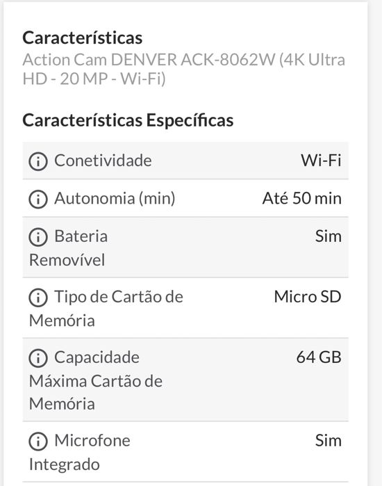 Action Cam 4K Ultra HD - Denver