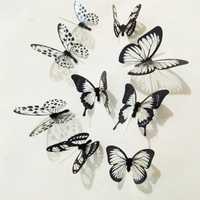 9 szt motylki czarne samoprzylepne