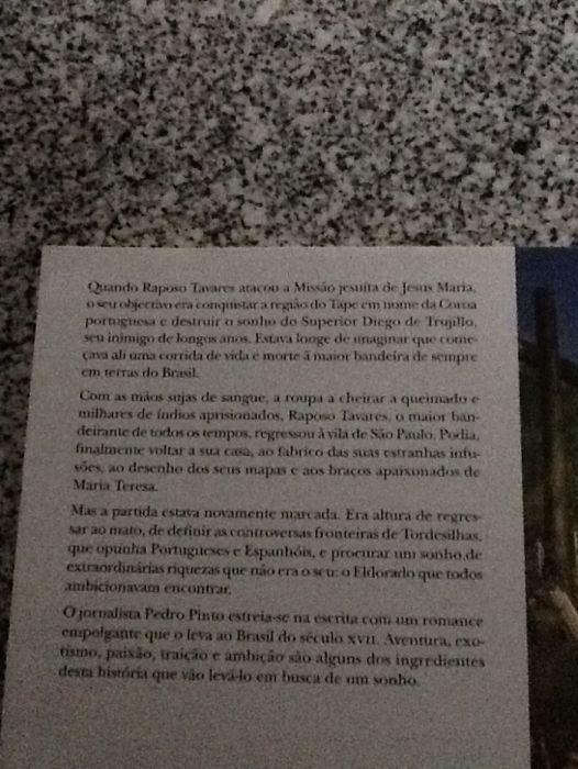 Livro "o último bandeirante" de Pedro Pinto