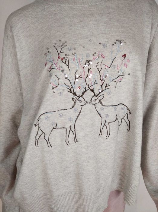 Sweterek z cekinami marki Oasis - XL - nowy z metką, outlet