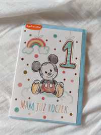 Kartka urodzinowa na roczek 1 lat Mickey mouse