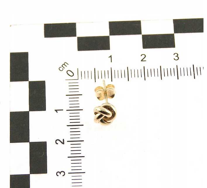 Eleganckie złote kolczyki PĘTELKI SZTYFT ZŁOTO p.585
