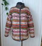 Pachamama wełniana kurtka polar wzór  norweski L XL