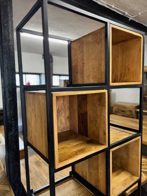 Wyjatkowy Regał, półka na ksiazki bibeloty drzewo mango styl LOFT