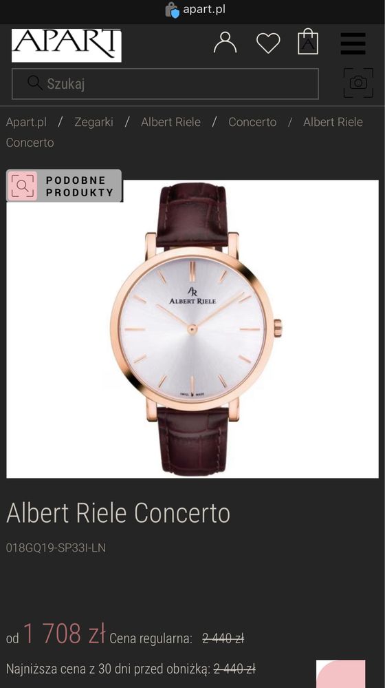 Zegarek Albert Riele Concerto