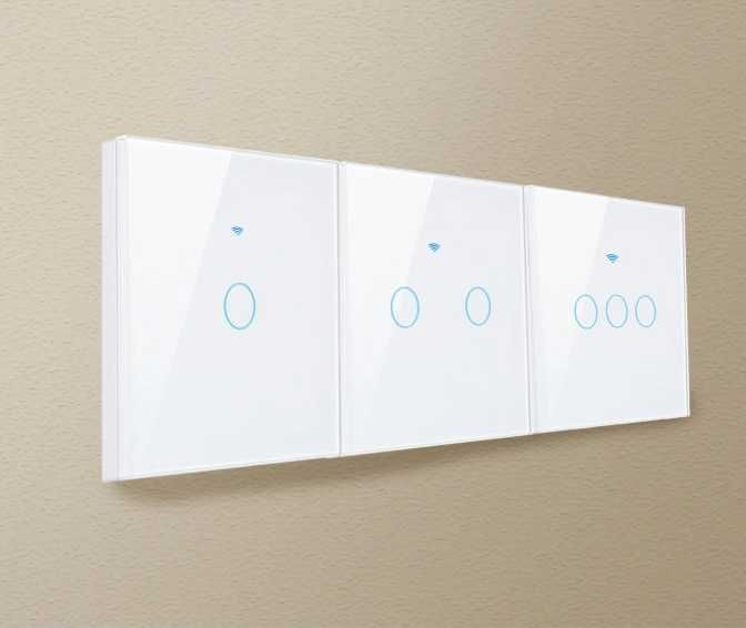 Zestaw Włącznik światła TUYA WIFI/Smart Home/1-2-3 Białe