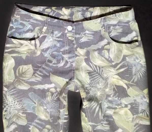 Spodnie letnie capri bawełna + spandex r. S-M