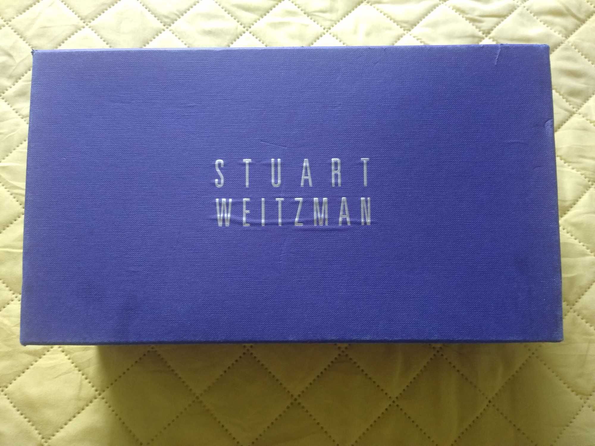 Czółenka rozm. 42 półbuty Stuart Weitzman czarne zamszowe skóra