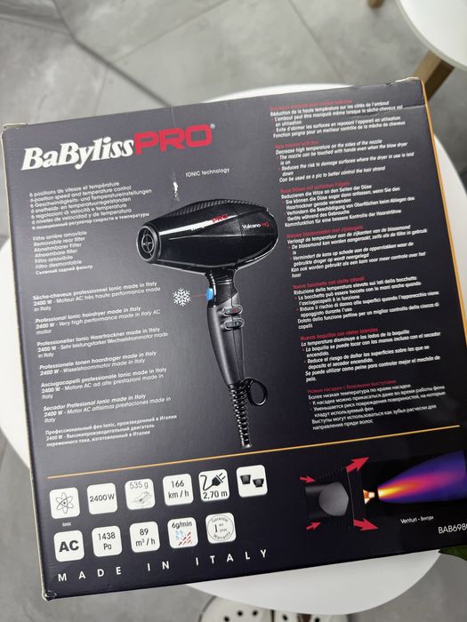 Фен для волос BaByliss PRO BAB8980IE Vulcano-HQ lonic