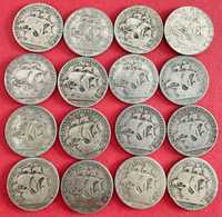 2,5 escudos prata Caravela 16 moedas 1942,43,44,45,46,51