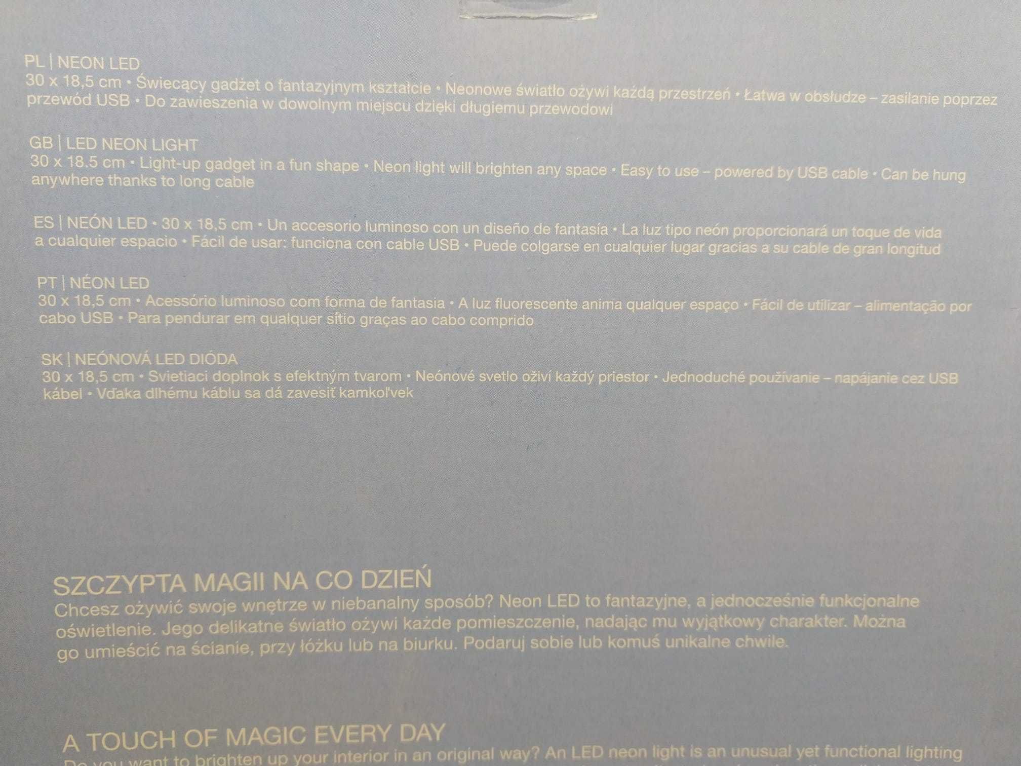 NOWA Neon Chmurka Led Dekoracja Ścienna Lampka USB SMUKEE