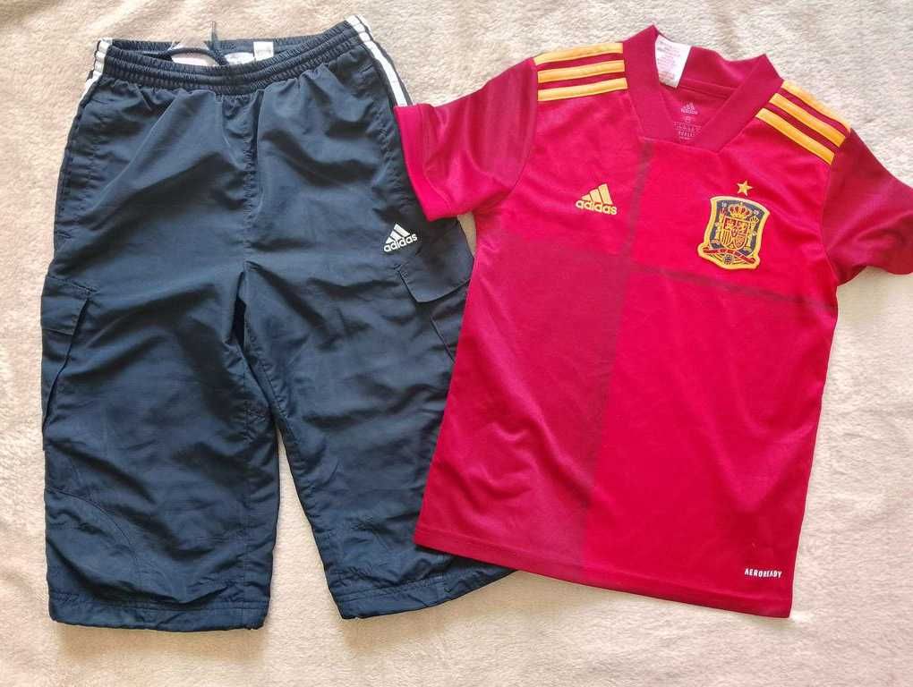 ADIDAS koszulka HISZPANIA + spodenki bermudy/  rozmiar 140