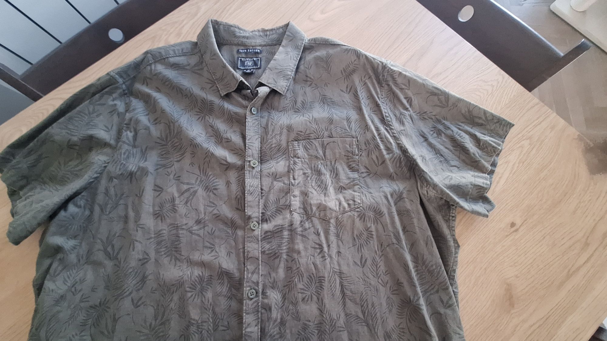 F&F koszula na lato w liście khaki rozm. 3XL