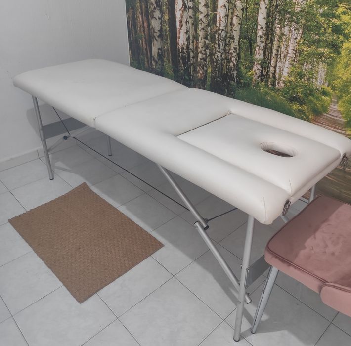 Marquesa transportável dobrável com cabeceira reclinável