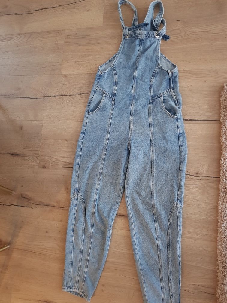 Stradivarius ogrodniczki jeansowe 36/38