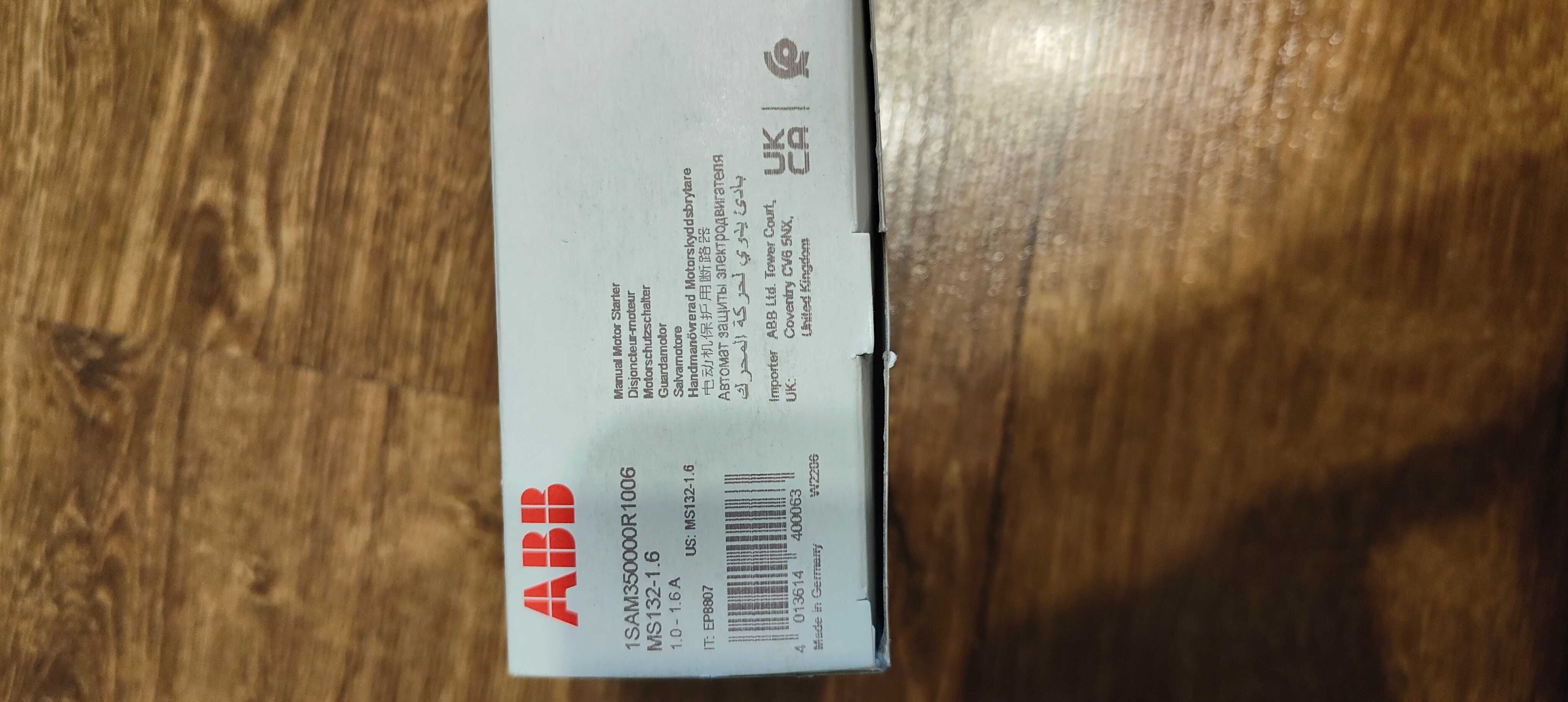 Wyłącznik silnikowy MS132-1.6 -ABB nowe