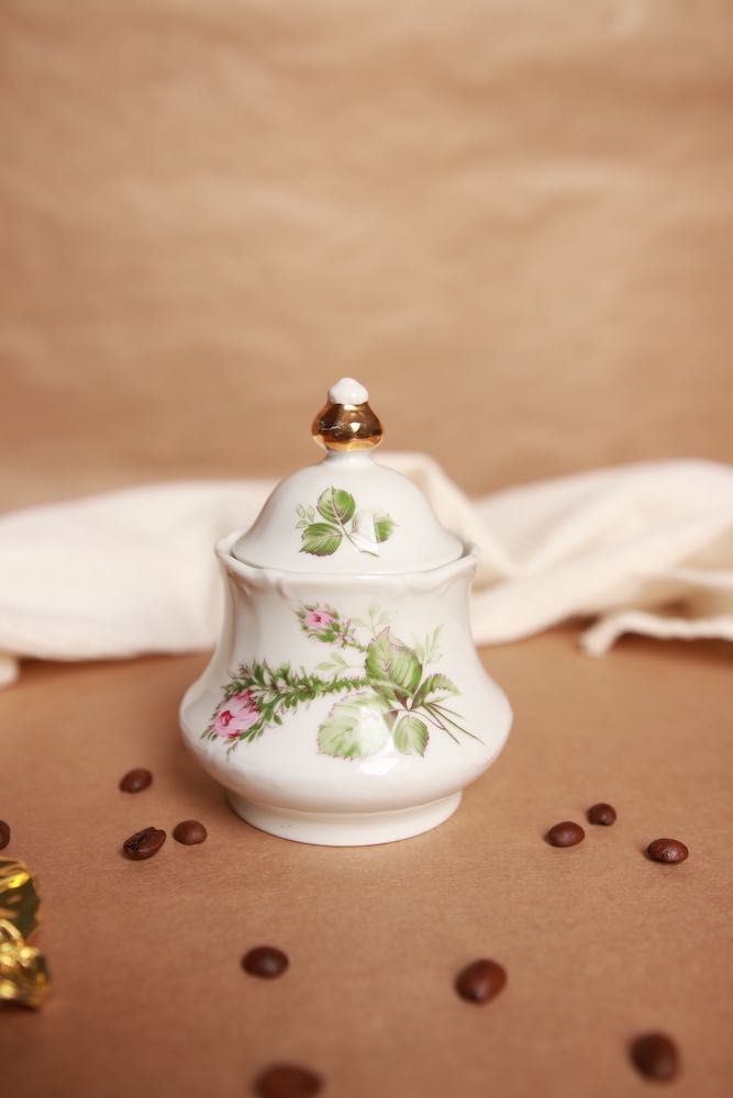 Cukierniczka i melcznik Bavaria Winterling porcelana róża