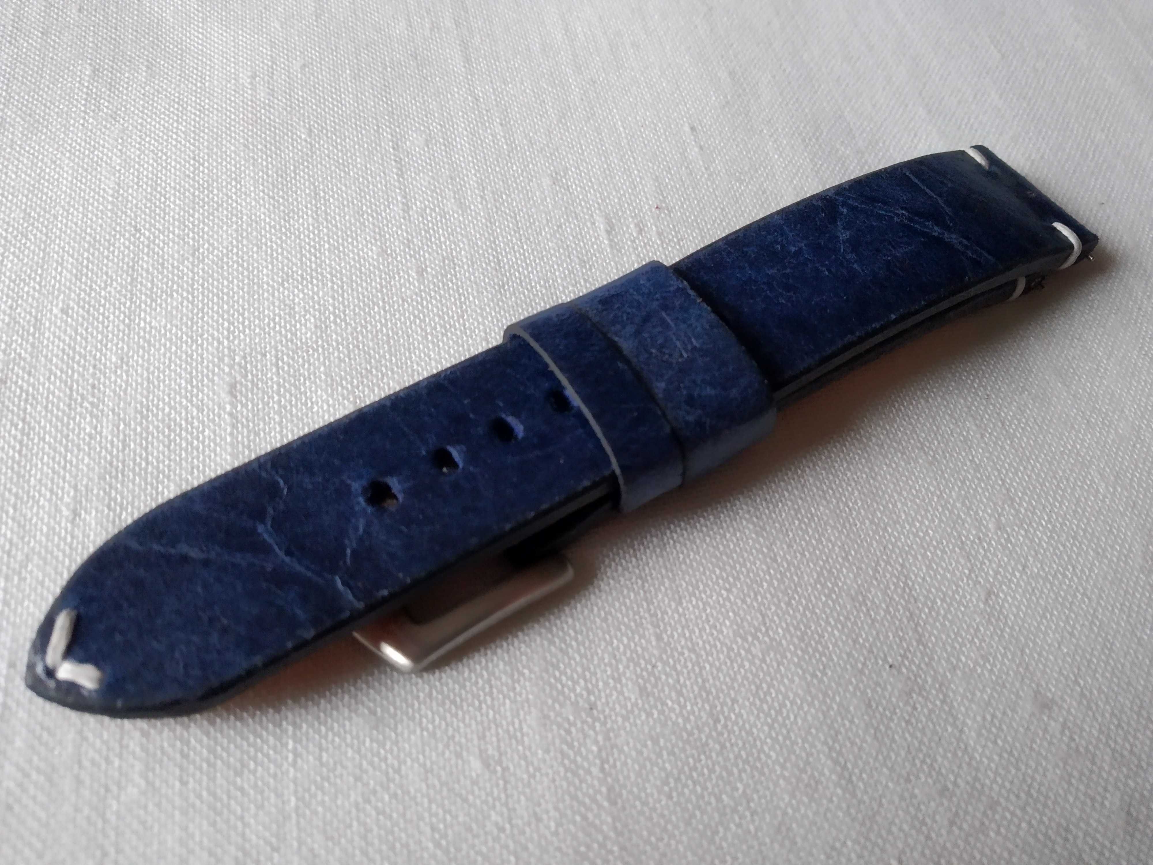 Pasek skórzany do zegarka 20/20 mm skóra Full Grain , szybki montaż