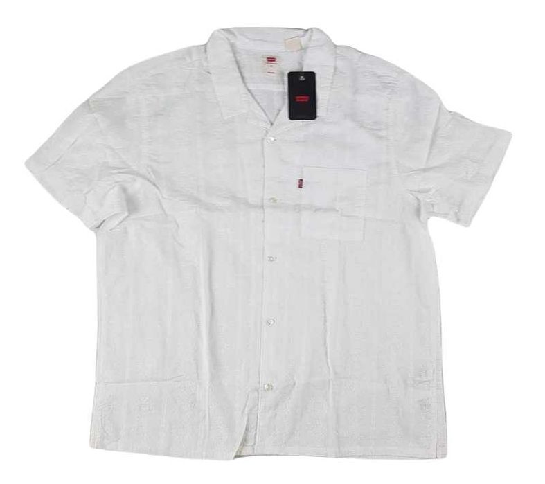 Męska koszula Levi's - Camp Shirt Relaxed biała wzorek Levis nowa - XL