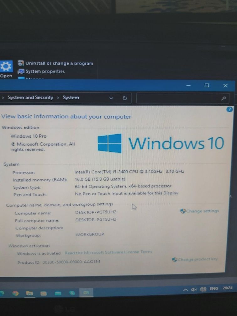 PC Completo Intel i5-2400 • 16 GB RAM • Monitor LG 60Hz + Teclado & Ra