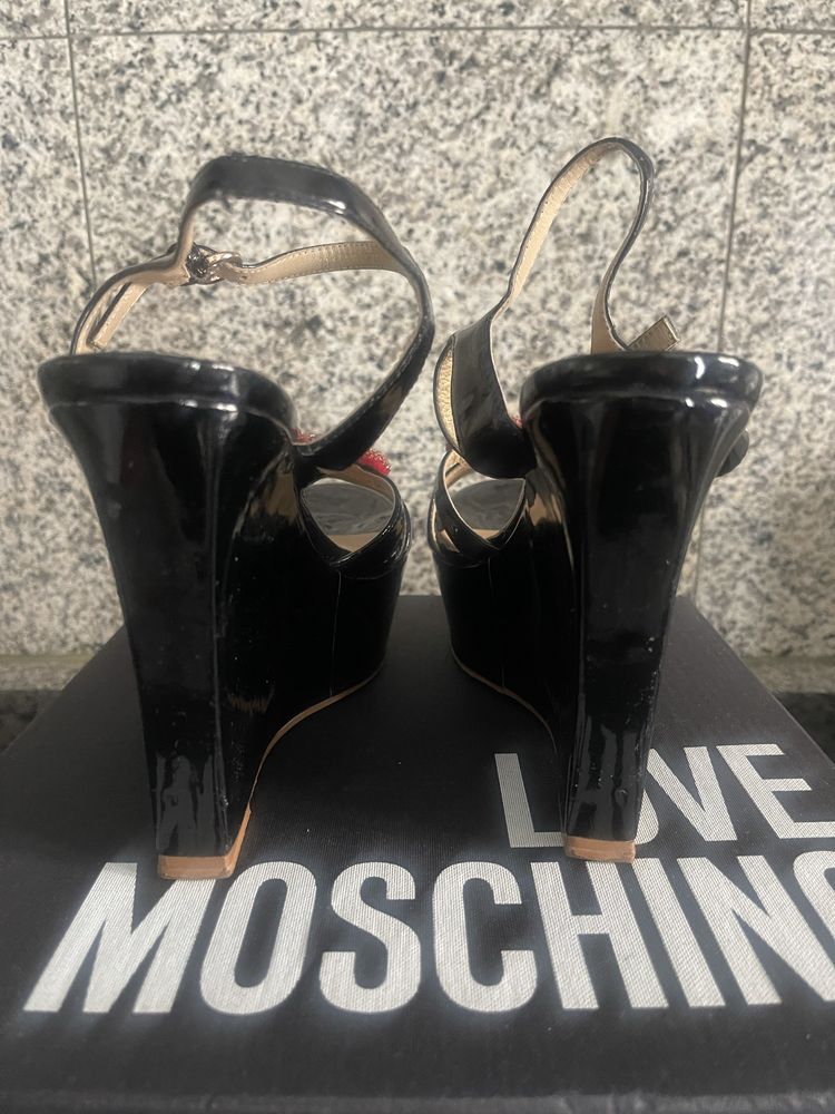 Moschino original sandálias pretas
