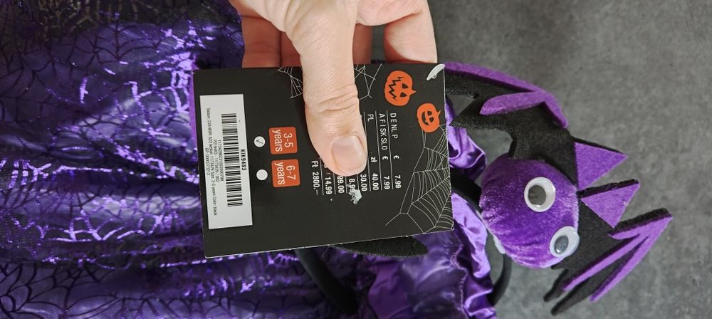 Strój na halloween bal karnawałowy 3-5 lat pająk